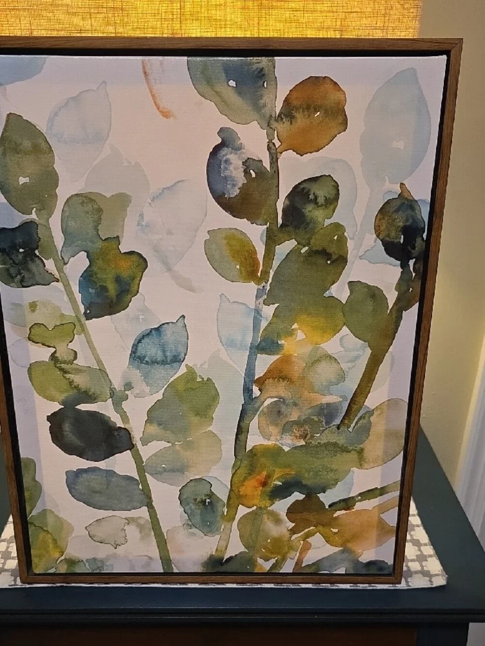 Green and Blue Botanical Wall Art - Framed Watercolor Prints